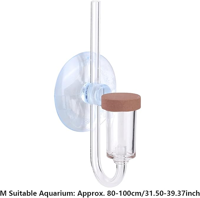 Acrylic Aquarium CO2 Atomizer Diffuser, High Dissolution Rate, Bubble Counter Refiner, with Nano MBKT Technology, for Aquarium Aquatic Plants (M)