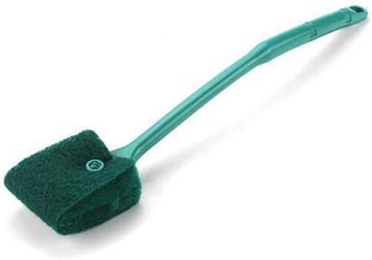 Aquarium Algaes Scraper Double Sided Sponge Brush Cleaner Long Handle Fish for Tank Scrubber for Glass Aquariums 15.8 in