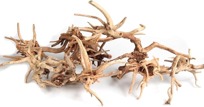 emours Driftwood Branches Reptiles Aquarium Decoration Assorted Size,(5.5-8 inch in Length),4 Pieces (Spider Wood)