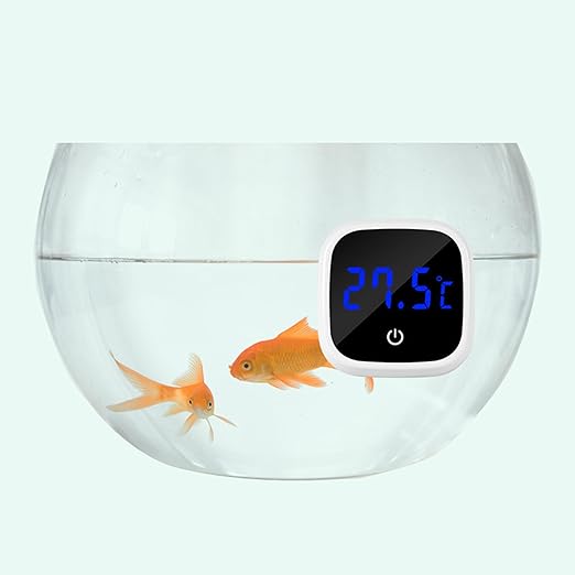 Digital Fish Aquarium Thermometer, Accurate LED Display, Wireless, External Attached