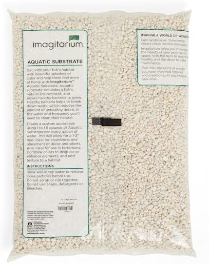 imagitarium by Petco Aquarium Gravel Substrate White 20 lbs.