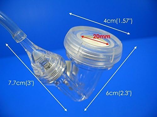 Ista 551 3 in 1 CO2 Diffuser Bubble Counter Check Valve 20mm (M)- Aquarium Plant Tank, Clear
