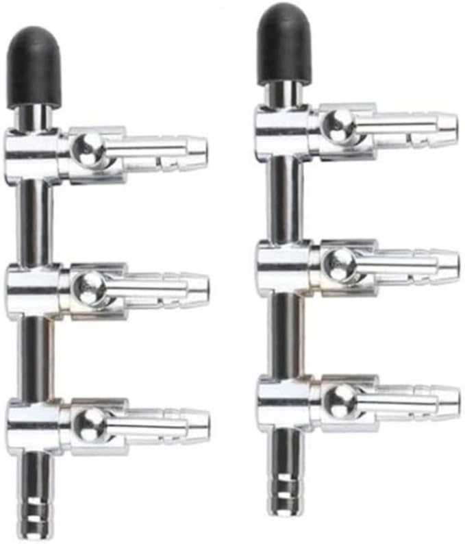 3-Way Aquarium Air Flow Control Lever Valve Distributor Splitter Pump Accessories 2Pcs