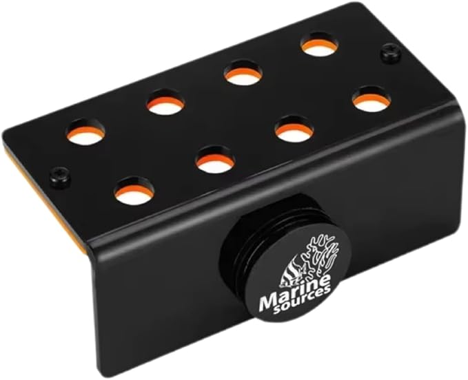 Marine Sources Aquarium Clear Acrylic Coral Frag Plugs Rack Holder SPS Coral Support Seawater Fish Tank Accessories Magnetic (CRB-M-G4)