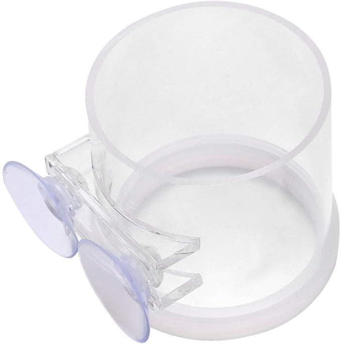Acrylic Transparent Fish Feeding Ring Food Feeder with Suction Cup for Aqarium Fishing