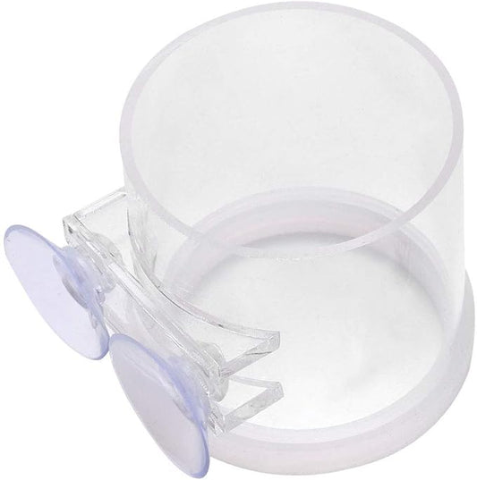 Acrylic Transparent Fish Feeding Ring Food Feeder with Suction Cup for Aqarium Fishing