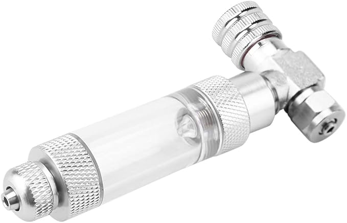 AYNEFY CO2 Regulator Check Valve, Stainless Steel Needle Valve for Aquarium Water CO2 Bubble Counter with Check Valve for
