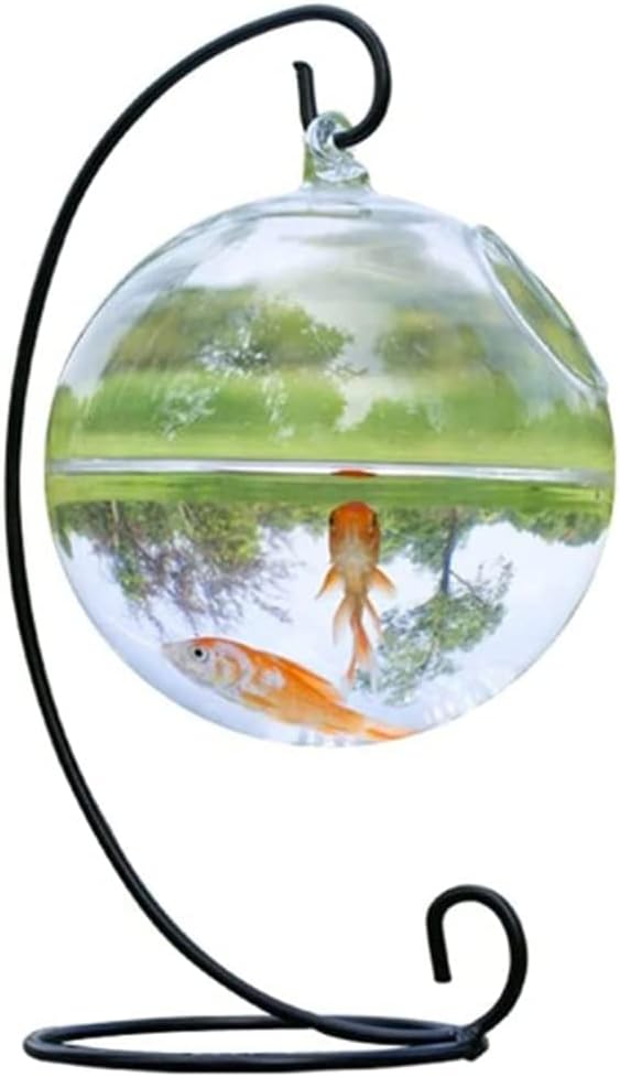 Spherical Glass Handmade Fish for Round Shape Hanging Glass Aquarium Fish Bowl Clear Plant Terrarium