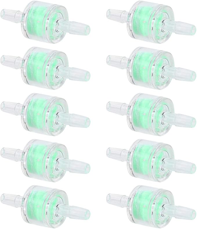 GLOGLOW 10PCS Aquarium Hose Filters, Small Fish Tank Silicone Tube Filter External Connector Filtration Supplies(4mm)