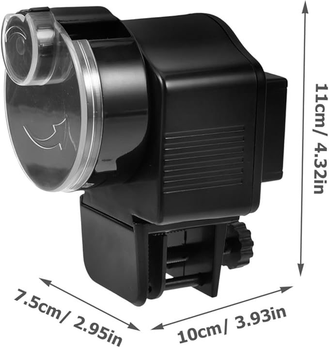 ibasenice Automatic Aquarium Fish Feeder Timer Dispenser for Small Fish Tank, Battery-Free Aquarium Feeding Tool for Goldfish and Aquatic Pets
