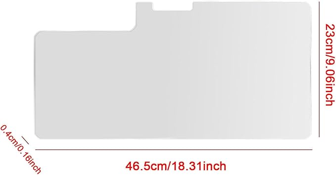 Clear Acrylic Aquarium Cover, 4mm Thick, Quick Installation, No Central Support, 46.5x23cm