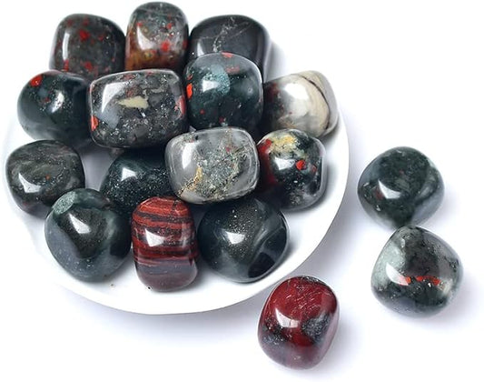 Natural Crystal Rolling Stone 27 Color Gravel Specimen Square Polished Stone Aquarium Fish Tank Home Decor,African Blood Stone,50g