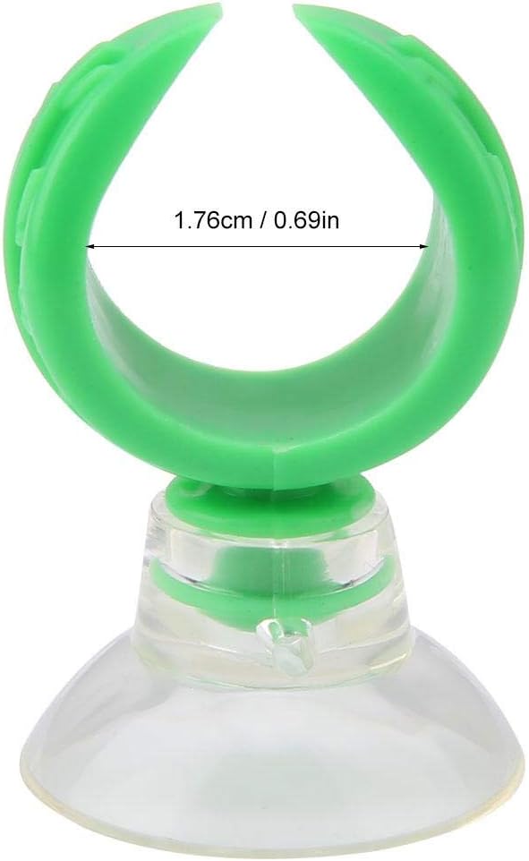 TOPINCN Aquarium Fish Hose Clamp, Suction Cup Clips Airline Tube Holders Clamps Fish Tube Light Sucker Holders Aquarium Suction Cups for Tubing (Green L)