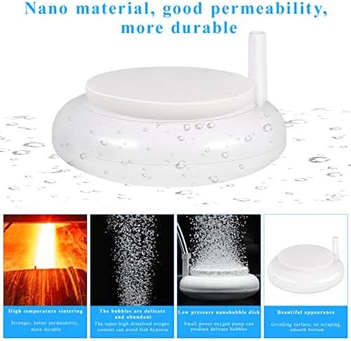 POPETPOP 1PC Durable Reusable Air Stone with Suction Cup, Air for Fish Tank Bubble Diffuser for Adding Oxygen Fish Tank Aquarium