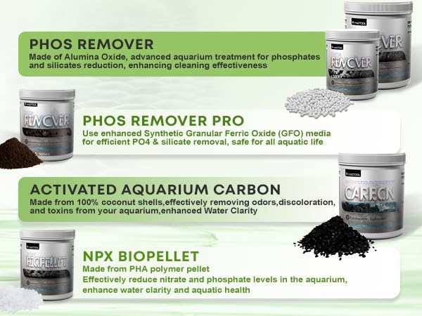 MagTool Aquarium Activated Carbon, Natural Coconut Shell Activated Charcoal for Freshwater, Planted, and Reef Tanks – Removes Odors, Discoloration & Impurities(1000ml with Fine Mesh Bag)