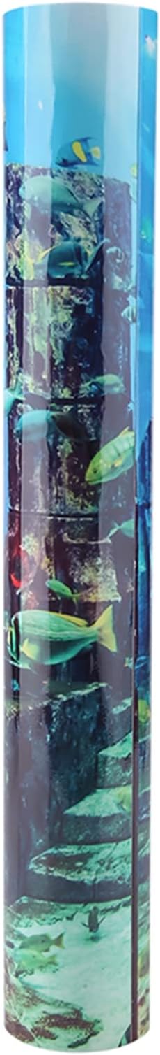 ZJchao PVC Aquarium Background 61 x 30 cm – High-Definition Fish Wallpaper for Freshwater & Saltwater Tanks, & Bubble-, Compatible with Standard Aquarium Sizes
