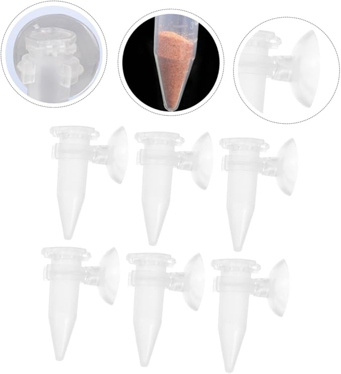 KESYOO Automatic Shrimp Feeder Suction Cup 6pcs Mini Aquarium Fish Food Dispenser Plastic Feeding Cone Cups for Brine Shrimp and Small Fish for Tank Feeding