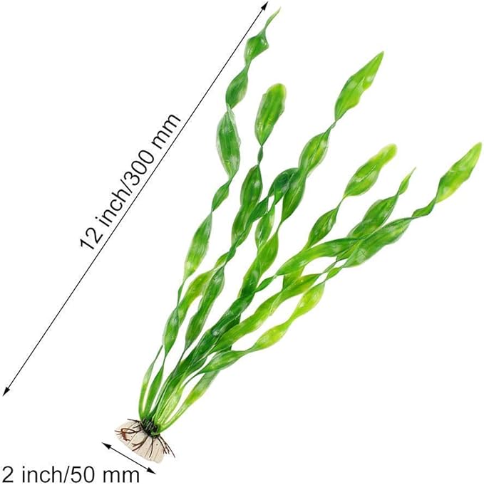 MyLifeUNIT Fish Tank Plants, 12 Pcs Artificial Aquarium Plants for Decorations Bundle