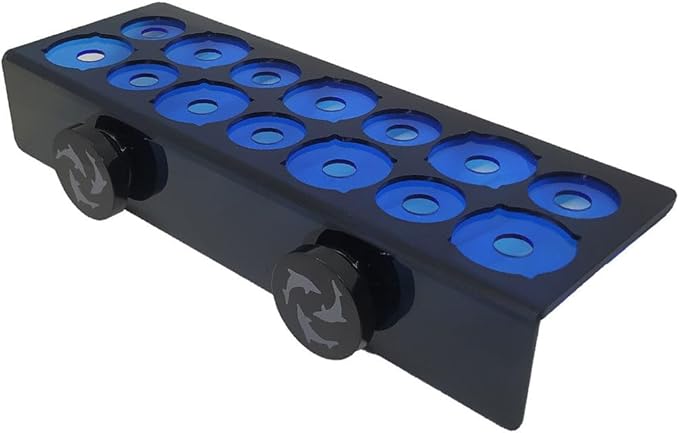 Flipper Magnetic Frag Station Aquarium Rack with Removeable Shelf for Aquatic Coral Reefs - Holds 14 Frags - Blue