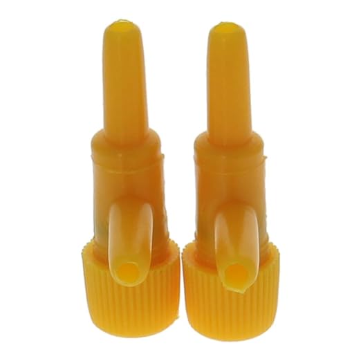 MroMax Aquarium 2 Way Air Line Plastic Regulator Connector for Fish Tank Pump 4mm/0.16", Yellow 20 Pcs