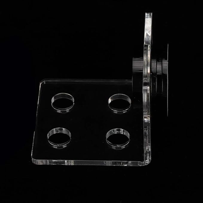 Fish Acrylic Bracket Base, Aquarium Rack Bracket Transparent Bracket Holder Frag Plugs Rack Suction Cup(4Holes)
