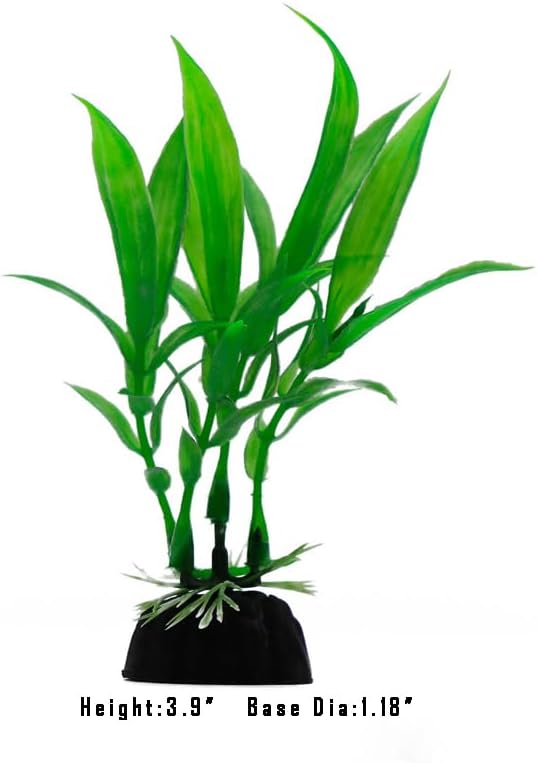 10 PCS Artificial Aquarium Plants, Green Fish Tank Decorations, Plastic Plants for Household and Office, Various Sizes