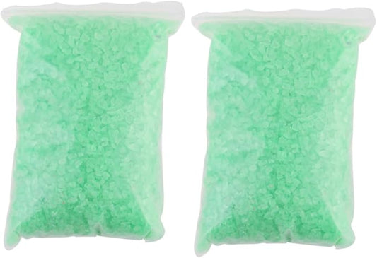 Holibanna 2pcs Glass Decorative Sand for Fish Tanks and Landscapes Green Glass Crystals for Aquariums and Floral Arrangements