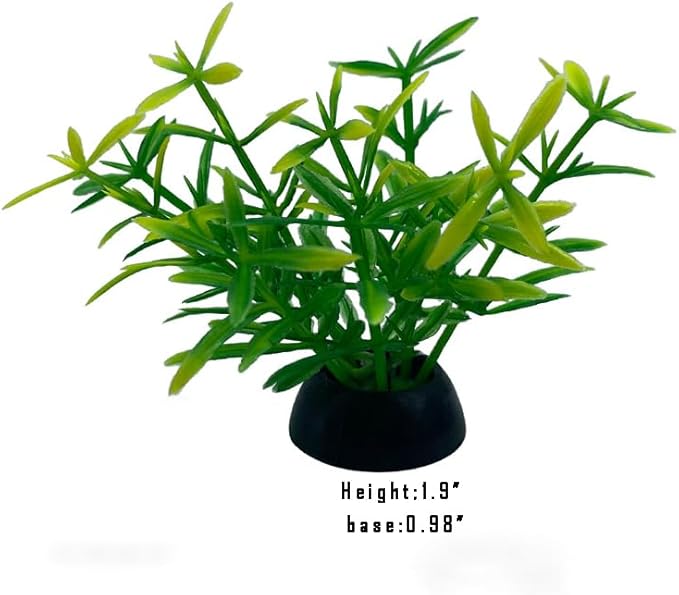 10 PCS Artificial Aquarium Plants, Green Fish Tank Decorations, Plastic Plants for Household and Office, Various Sizes