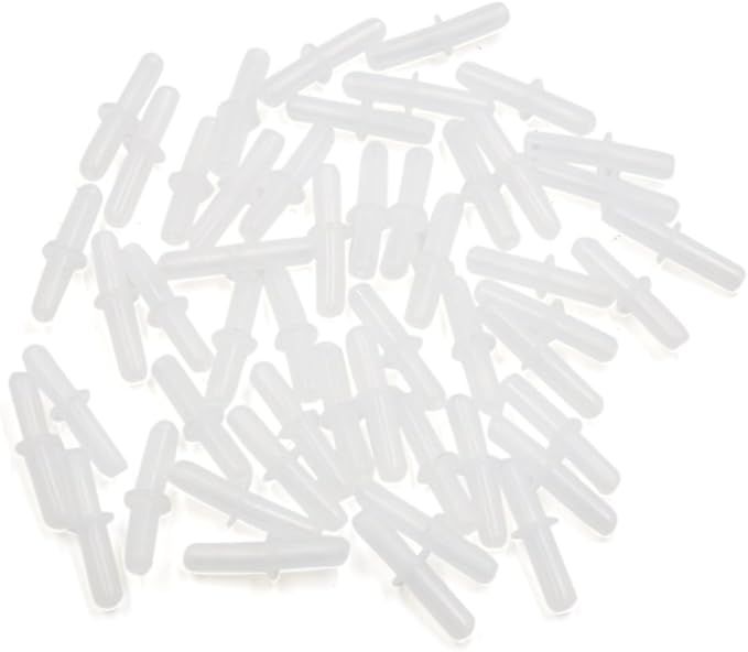 uxcell 50pcs Clear Palstic Straight Airline Tubing Connector for Aquarium Tank