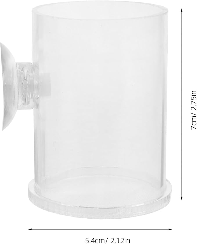 TEHAUX Fish Feeder Ring with Suction Cup Acrylic Shrimp Feeding Rack for Aquarium Tank Freshwater and Saltwater Fish Feeding Tool Vacation Feeder Station