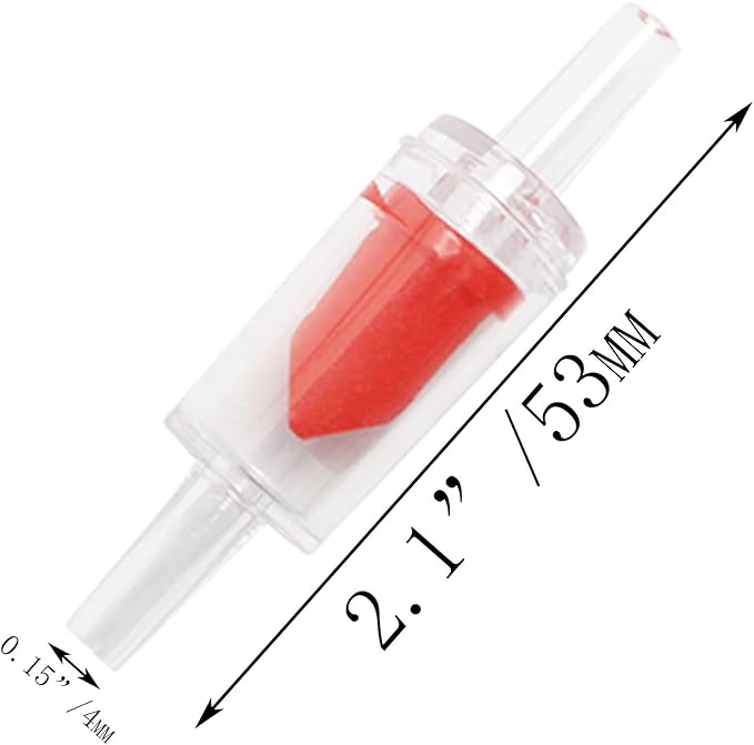 30PCS Red One Way Check Valves Aquarium Air Pump Accessories Kit Airline Tubing with Air Stones Check Valves Suction Cups and Connectors