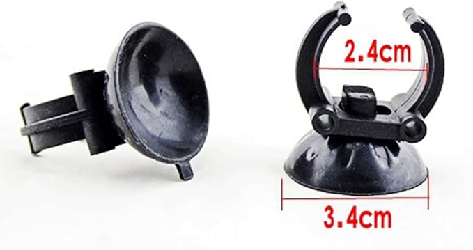 Heater Suction Cups for Aquarium Heaters Sucker with Clip Hose Tube Holders Clamps for Fish for Tank Accessories Easy to Aquarium Heater Suction Cups with Clips, Black
