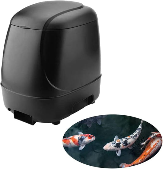 10L Automatic Fish Feeder, Fish Food Dispenser, Directional Feeder, Timer High Capacity Pond Fish Feeder for Outdoor Garden Pond(Black)