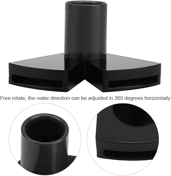 Aquarium Duckbill Nozzle 360 Degree Rotation Pipe 1.5 Inch Diameter for Fish Tank Water Control 40% Reduced Current Impact Gentle Circulation for Sensitive Species