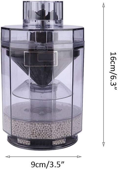 JTLB Fish Complete Aquarium External Canister Filter 16×9×9 Multi Functional Aquarium Filter Bucket Round Shape Fish Automatic Suction Cleaner