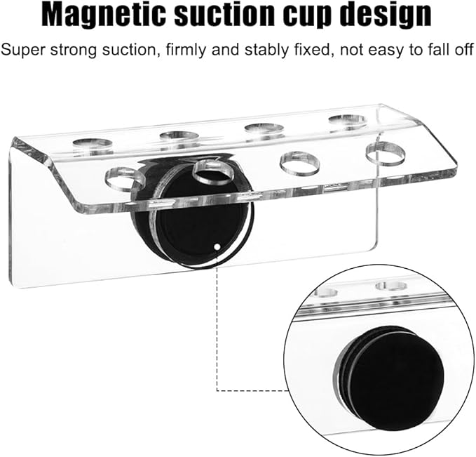 MiOYOOW Coral Frag Holder, 4/8 Plug Holes Acrylic Coral Frag Rack with Magnetic Suction Cup for Aquarium Household Fish Tanks
