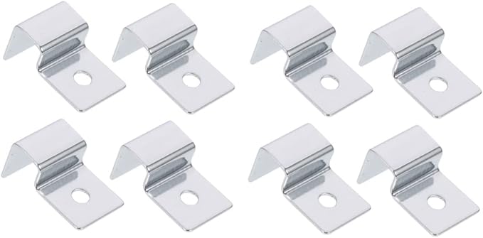 BESPORTBLE 8pcs Stainless Steel Fish Tank Lid Holder Clips Aquarium Glass Cover Support Brackets for Rimless Aquariums Elegant Design for Fish Tank Accessories
