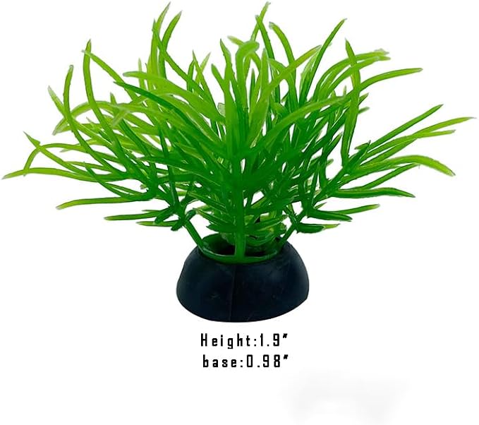 10 PCS Artificial Aquarium Plants, Green Fish Tank Decorations, Plastic Plants for Household and Office, Various Sizes