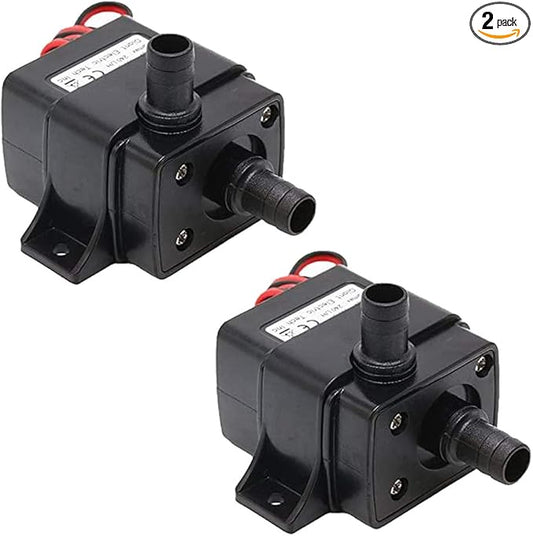 HiLetgo 2pcs Water Pump 240L/H DC 12V 4.2W Micro Brushless Pump 3M Pumping Head Ultra Quiet Water Pump for Pool Aquarium Fish Tank