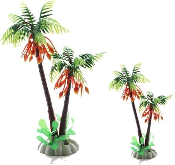 1Pc Mini Coconut Palm Tree, Artificial Aquarium Plants, Aquatic Water Weeds, Aquarium Decoration, Fish Tank Water Plant Grass Ornament