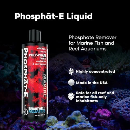 Brightwell Aquatics Phosphat-E Liquid Phosphate Remover for Marine Fish and Reef Aquariums - Aquarium Water Treatments, 135.25 fl oz