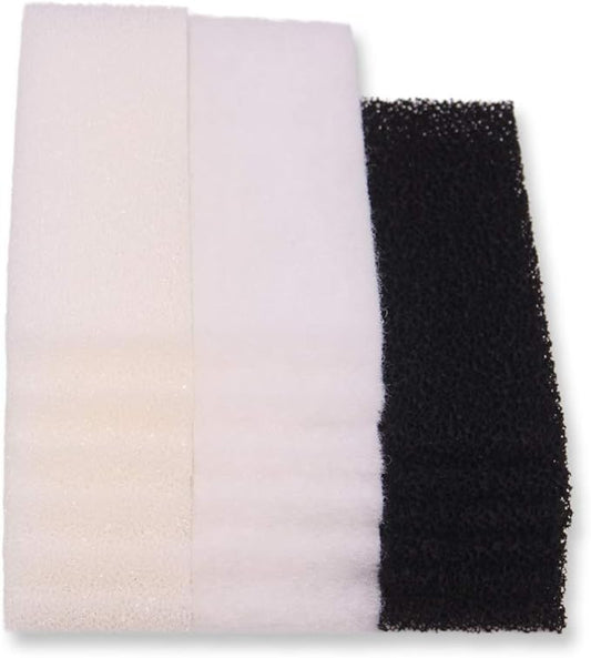 Compatible Filter Pads for Fluval U3 Aquarium Filter (6X Foam Pads, 6X Carbon Filter, 6X Polyester Filter Pads)