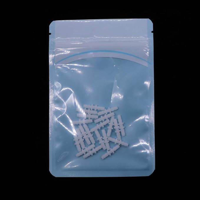Treedix 20pcs Aquarium Air Valve Connector White Plastic Inline Tubing, Compatible with 2mm ID x 4mm OD Tube