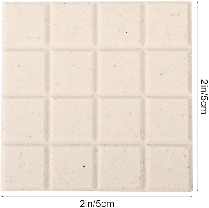 Ipetboom Frag Disks Coral Frag Plugs Support Bases for Fish Tank Aquarium Ceramic Coral Mount Plates 1.96In Square Aquarium Accessories