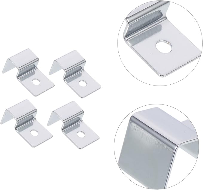 BESPORTBLE 20pcs Sturdy Aquarium Glass Lid Holders Support Clips for Fish Tanks Stainless Steel Brackets for Various Aquariums Easy Cleaning Accessory