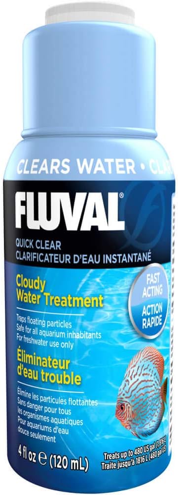 Fluval Quick Clear for Aquarium Water Treatment, 4-Ounce