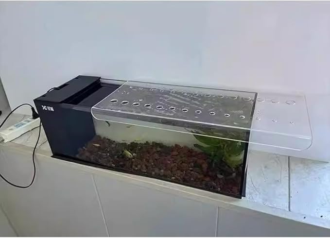 Rygcrud Custom Terrarium Lid Fish Tank Hood, Aquarium Anti-Jumping Cover, Cat Proof Panel with Air Hole, Cuttable(30x20x3cm)