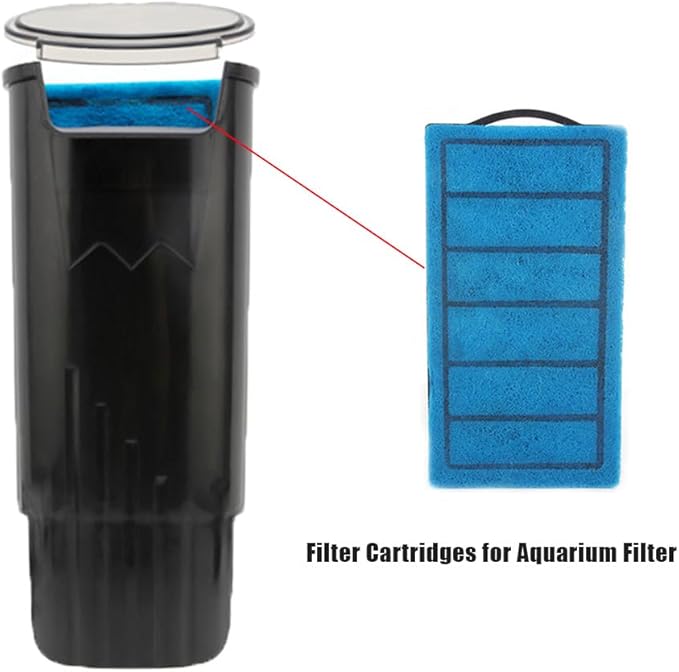 KINGYEENUO 6 Pack Filter Cartridges for Aquarium Filter Accessories, Aquarium Internal Filter Cartridges, Replacement Filter Cartridges for 5 to 40 Gallon Tank