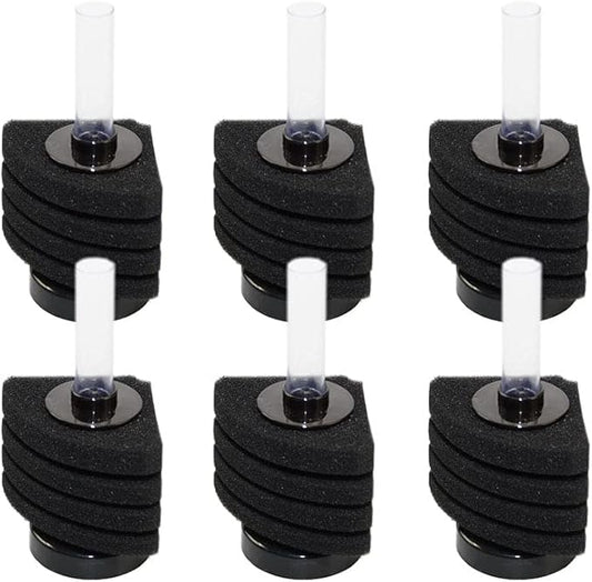 CNZ XY-2890 Corner Filter Air Driven Bio Sponge Up to 15 gallons, 6-Pack