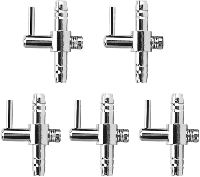 5 Piece Stainless Steel Aquarium Fish Air Pump Control Valves Single Head Air Valve